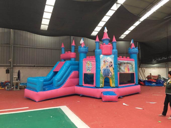 Rosa Prinzessin Girl Inflatable Bounce House kombiniertes doppeltes nähendes 4Mx 4M x 4M