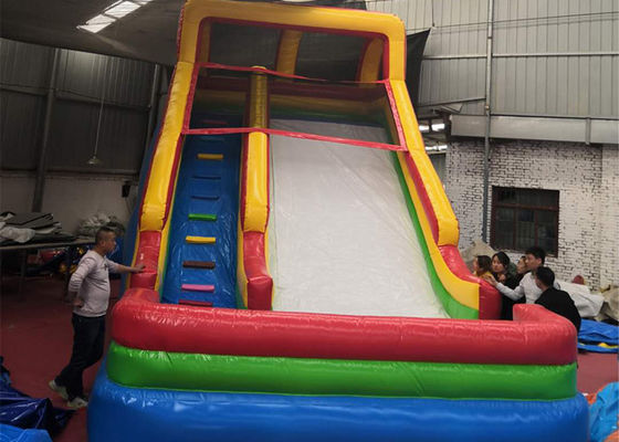 Colorful  Playground Bounce House Water Slide UV Protection Oil Layer