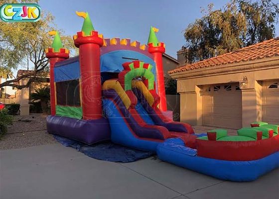 Indoor Inflatable Bouncers With Slide Inflatable Bouncy Castle Logo Support